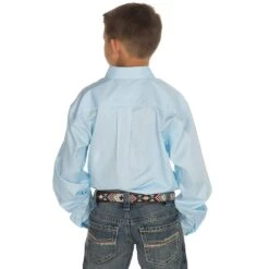 Cinch Boys Tencel Teal Striped Long Sleeve -Cinc Clothing Shop MTW7060194 3