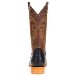 Men's R Watson Black Full Quill Ostrich 13in. Mad Dog Tan Cowhide Top Boots -Cinc Clothing Shop MU10003 3