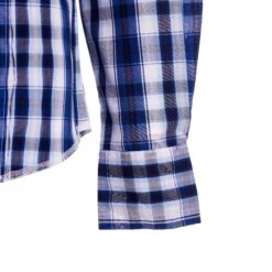 Wrangler Men's Blue Plaid Snap Shirt -Cinc Clothing Shop MVG338B 03