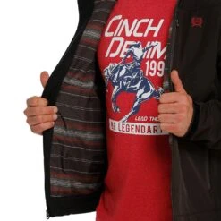 Cinch Men's Red And Black Jacket 5 Cinch Men's Red And Black Jacket -Cinc Clothing Shop MWJ1567003 2