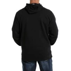 Cinch Men's Black On Black Logo Hooded Sweatshirt -Cinc Clothing Shop MWK1206021 3