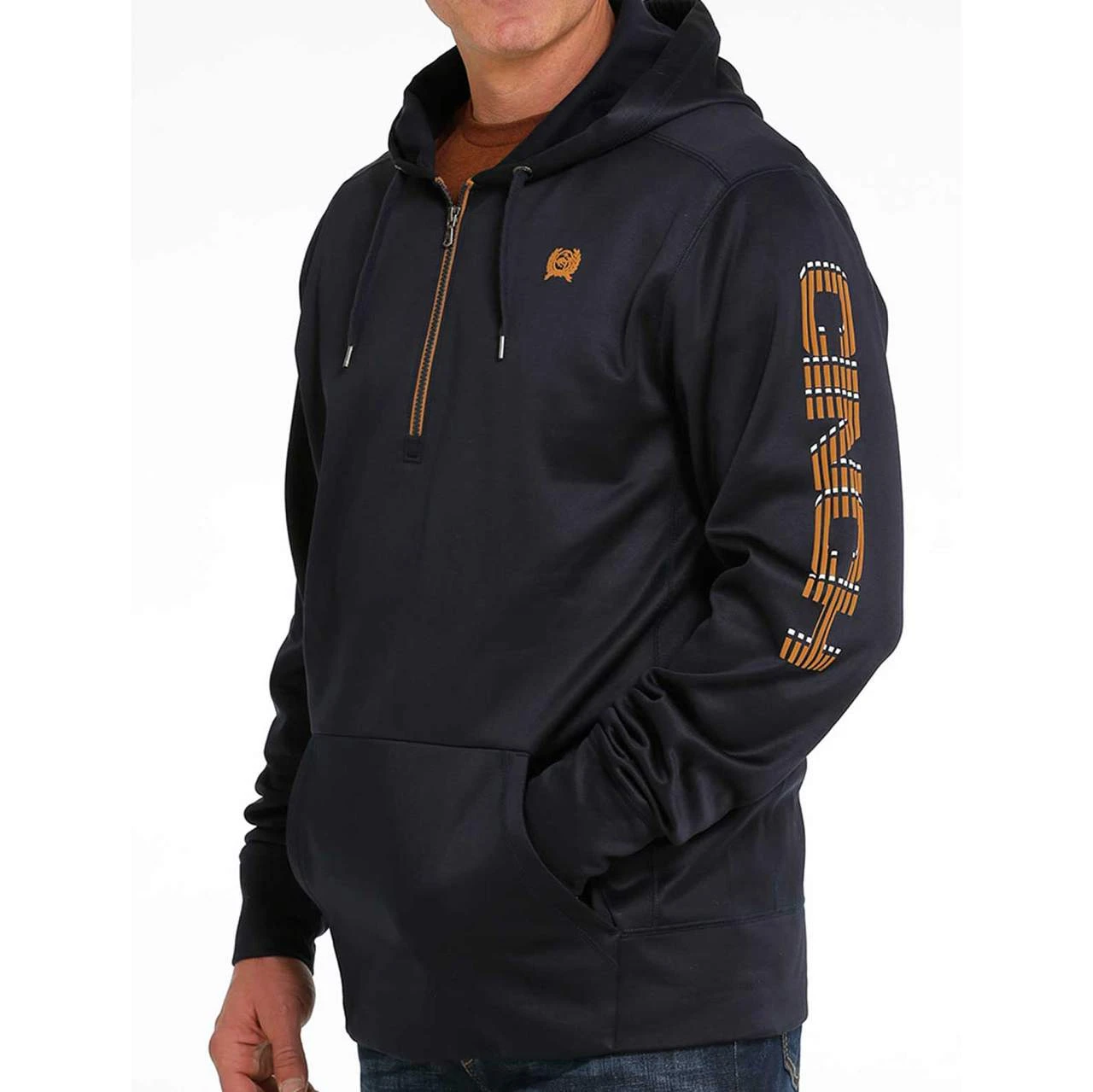 Cinch Men's Black 1/4 Zip Sweatshirt 4 Cinch Men's Black 1/4 Zip Sweatshirt - Image 2