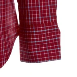 Wrangler Men's Wrinkle Resist Red Plaid Snap Shirt -Cinc Clothing Shop MWR427R 03