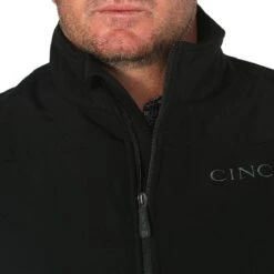 Cinch Men's Black Bonded Vest -Cinc Clothing Shop MWV1012010 2