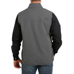 Cinch Men's Lightweight Vest Charcoal -Cinc Clothing Shop MWV1238002 3