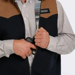 Cinch Men's Poly Wool Concealed Carry Vest -Cinc Clothing Shop MWV1543005 2
