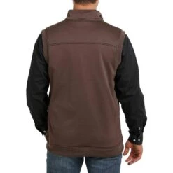 Cinch Men's 1/2 Zip Brown Pullover Fleece Vest 7 Cinch Men's 1/2 Zip Brown Pullover Fleece Vest -Cinc Clothing Shop MWV1548003 3