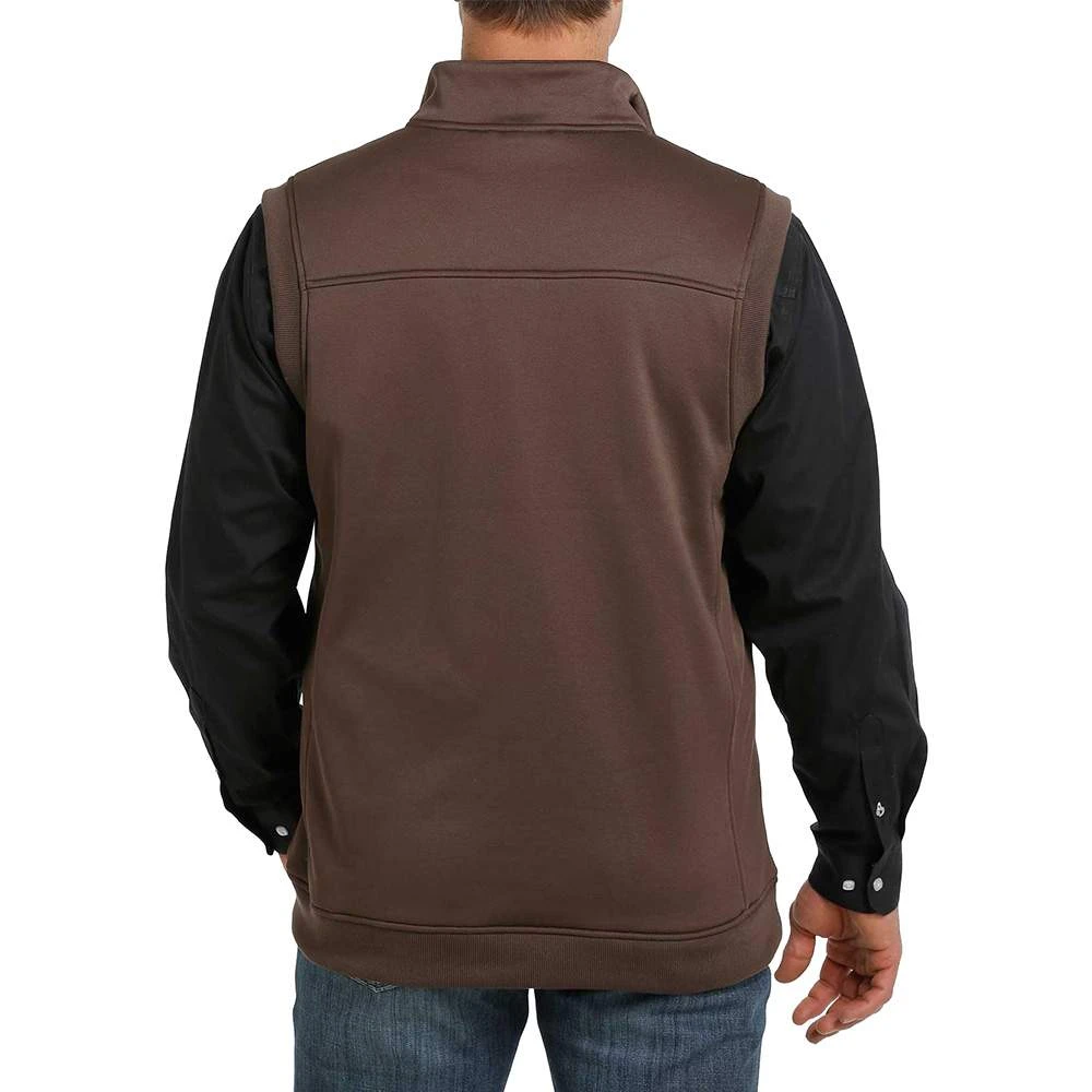 Cinch Men's 1/2 Zip Brown Pullover Fleece Vest 5 Cinch Men's 1/2 Zip Brown Pullover Fleece Vest - Image 3