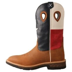 Twisted X Menin.s Light Brown 12in. Texas Flag Soft Toe Work Boot -Cinc Clothing Shop MXB0007 2