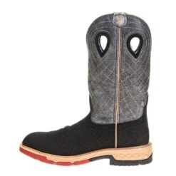 Twisted X Men's Rubberized Brown 12in. Grey CellStretch Alloy Toe Work Boots -Cinc Clothing Shop MXBA002 2