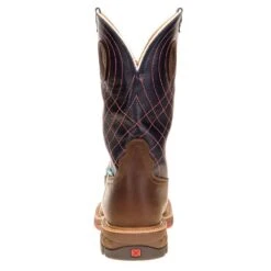 Twisted X Men's Cellstretch Brown 12in. Navy Top H20 Alloy Toe Work Boot -Cinc Clothing Shop MXBAW01 3