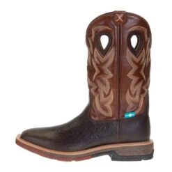 Twisted X Men's Smokey Chocolate 12in. Spice Top Soft Toe Work Boot -Cinc Clothing Shop MXBW002 2
