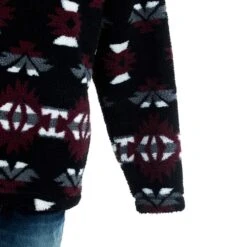 Wrangler Men's Black Aztec Sherpa Pullover -Cinc Clothing Shop MZ3107X 3