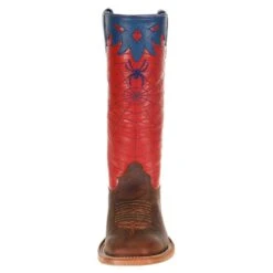 Olathe Boot Company Kid's Red & Blue Spider Web Cowboy Boots -Cinc Clothing Shop OK42 11