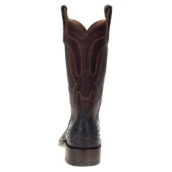 Rios Of Mercedes Men's Rios Of Mercedes Black FQ Ostrich 13in. Brown Waxy Calf Top Boots -Cinc Clothing Shop R9014 31