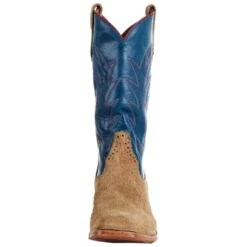 Rios Of Mercedes Men`s Tan Crazyhorse Reverse 13in. Navy Calf TK Toe Boot 8 Rios Of Mercedes Men`s Tan Crazyhorse Reverse 13in. Navy Calf TK Toe Boot -Cinc Clothing Shop R9028 02