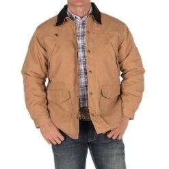 Wyoming Traders Men's Canvas Tan Ranch Coat -Cinc Clothing Shop RC TAN