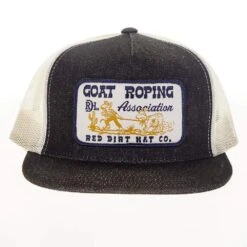 Red Dirt Hat Company Black Denim Goat Roping Cap -Cinc Clothing Shop RDHC 188 2