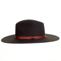 Rodeo King Moss Green Tracker 4in. Brim Flat Precreased Felt Fashion Hat -Cinc Clothing Shop RK461 3