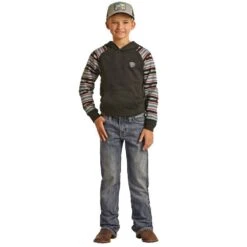 Rock & Roll Denim Rope Stitch V Jeans -Cinc Clothing Shop RRBD0BR0LH 01