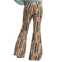 Rock & Roll Denim Brown Aztec Bell Bottoms -Cinc Clothing Shop RRGD7PR0FD 1