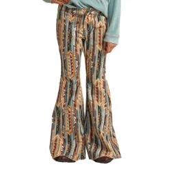 Rock & Roll Denim Brown Aztec Bell Bottoms -Cinc Clothing Shop RRGD7PR0FD 2
