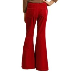 Rock & Roll Denim Red Corduroy Bell Bottoms -Cinc Clothing Shop RRGD7PR0G1 1