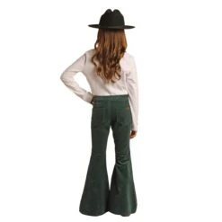 Rock & Roll Denim Green Corduroy Bell Bottoms -Cinc Clothing Shop RRGD7PR0GE 02