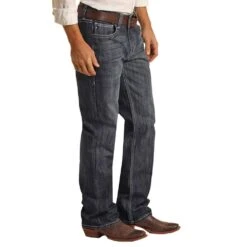 Rock N Roll Cowboy Men's Double Barrel Straight Dark Vintage Jean 11 Rock N Roll Cowboy Men's Double Barrel Straight Dark Vintage Jean -Cinc Clothing Shop RRMD0SRZPF 3