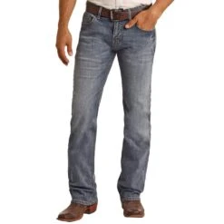 Rock N Roll Cowboy Men's Medium Wash Pistol Straight Jean -Cinc Clothing Shop RRMD1PRZP3 2