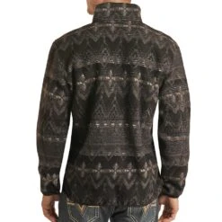 Rock N Roll Cowboy Men's 1/4 Zip Aztec Printed Berber Pullover -Cinc Clothing Shop RRMO91RZWZ 3
