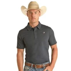 Rock N Roll Cowboy N Cowboy Mens Solid Polo -Cinc Clothing Shop RRMT51R16W 01