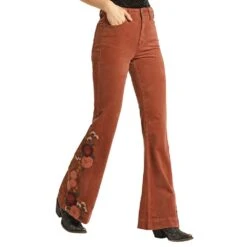 Rock & Roll Denim Corduroy Embroidered Trouser -Cinc Clothing Shop RRWD5HR0J9 21