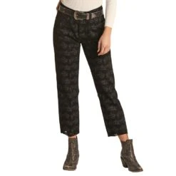 Rock & Roll Denim Women's Desert Print Cropped Jeans -Cinc Clothing Shop RRWD9HR0FB 2