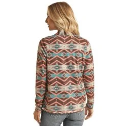 Rock & Roll Denim Women's Aztec Printed Cardigan -Cinc Clothing Shop RRWT34R04L 2
