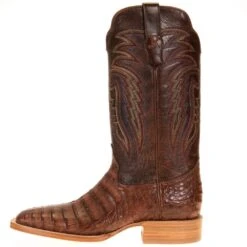 R Watson Boots Men's R Watson Antique Cognac Caiman Belly 13in. Cognac Goat Top Square Toe -Cinc Clothing Shop RW2503 2 2 Edit