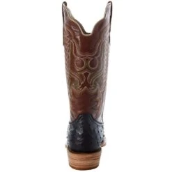 R Watson Boots Men's Black Full Quill Ostrich 13in. Cognac Sinatra Top Boot -Cinc Clothing Shop RW4510 1 4