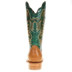R Watson Boots Men's R Watson Antique Saddle Smooth Ostrich 13in. Forrest Green Top Boot -Cinc Clothing Shop RW5003 2 3