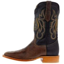 R Watson Boots Men's Antique Miel Goat 11in. Black Luster Goat Top -Cinc Clothing Shop RW8003 2 03