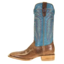 R Watson Boots Men`s Palomino Tan Cowhide 13` Blue Luster Top Square Toe -Cinc Clothing Shop RW8005 2 2 Edit