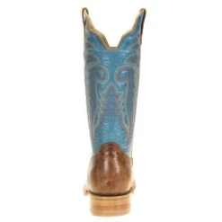 R Watson Boots Men`s Palomino Tan Cowhide 13` Blue Luster Top Square Toe -Cinc Clothing Shop RW8005 2 3