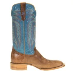 R Watson Boots Men`s Palomino Tan Cowhide 13` Blue Luster Top Square Toe -Cinc Clothing Shop RW8005 2 4
