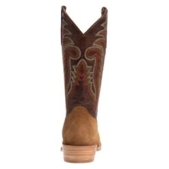 R Watson Boots Men's Tan Roughout 13in. Arizona Tan Cowhide Top Cutter Toe Cowboy Boots -Cinc Clothing Shop RW8200 1 3