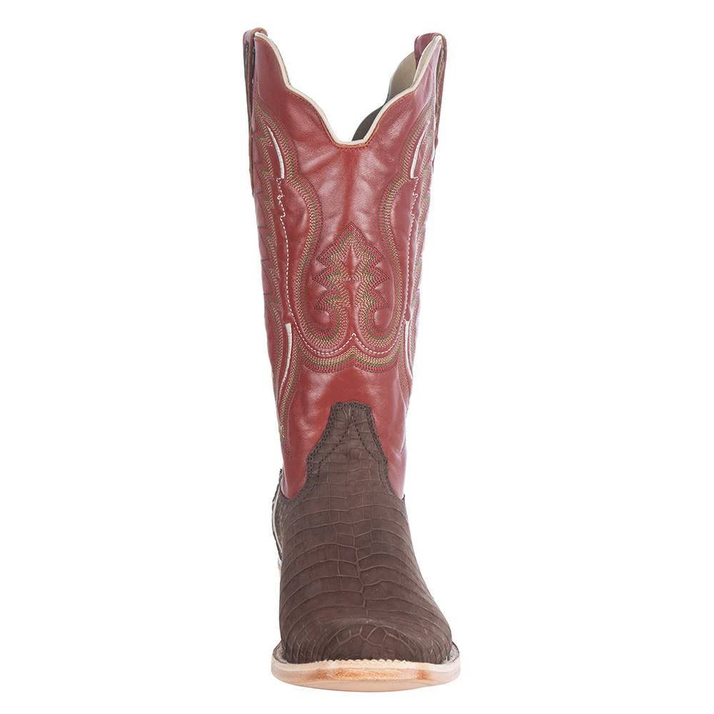 R Watson Boots Men's R Watson Mocha Sueded Gator 13in. Indian Orange Boots 4 R Watson Boots Men's R Watson Mocha Sueded Gator 13in. Indian Orange Boots - Image 2