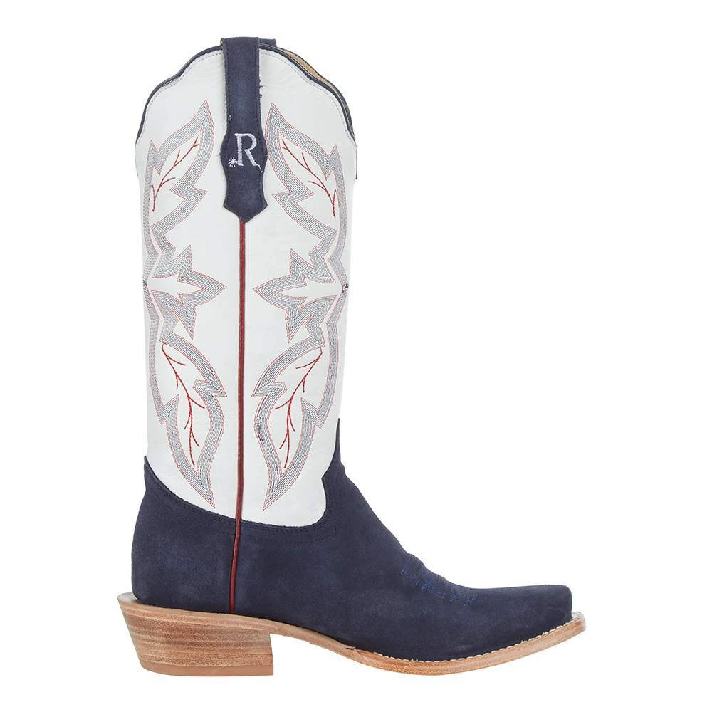 R Watson Boots R Women Blue Roughout 13in White Boot 7 R Watson Boots R Women Blue Roughout 13in White Boot - Image 5