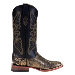 Ferrini Womens Black And Gold Square Toe Boot -Cinc Clothing Shop S12 4