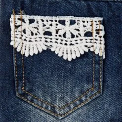 Shea Baby Girl's Denim Lace Shorts -Cinc Clothing Shop SBD02 04