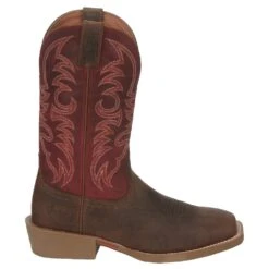 Justin Boots Men`s Syrup Brown Water Buffalo 12 In Chili Pepper Red Top Cowboy Boot -Cinc Clothing Shop SE7610 5