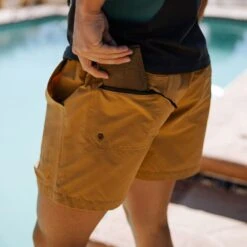 Sendero Provisions Co. Men's Bajada Hybrid Desert Khaki Shorts -Cinc Clothing Shop SPCT223S11A 3