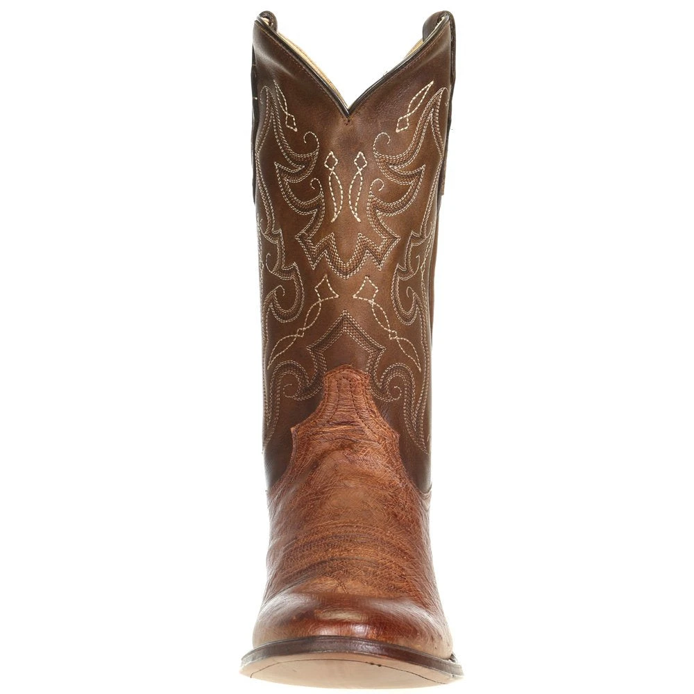 Tony Lama Men's Patron Saddle Smooth Ostrich 13in. Walnut Tundra Top Cowboy Boots 4 Tony Lama Men's Patron Saddle Smooth Ostrich 13in. Walnut Tundra Top Cowboy Boots - Image 2
